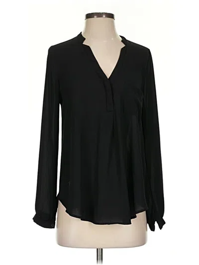 Pre-owned Harper Long Sleeve Blouse In Black