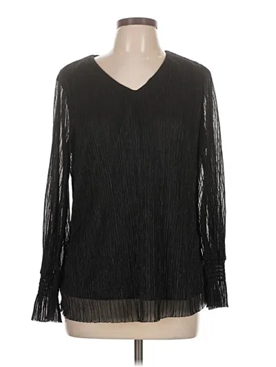 Pre-owned Harper Long Sleeve Blouse In Black