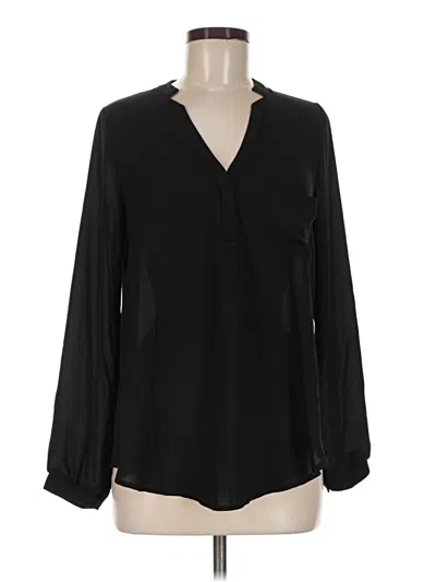 Pre-owned Harper Long Sleeve Blouse In Black