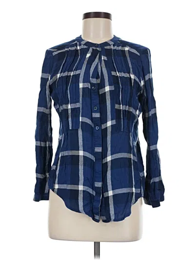 Pre-owned Harper Long Sleeve Blouse In Blue