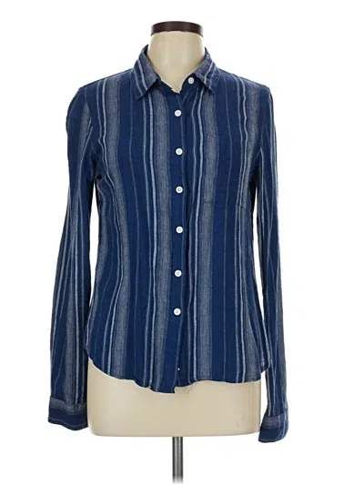 Pre-owned Harper Long Sleeve Blouse In Blue