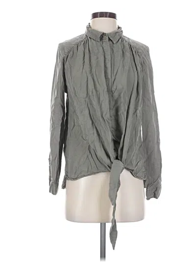 Pre-owned Harper Long Sleeve Blouse In Gray