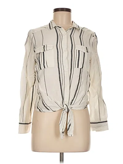Pre-owned Harper Long Sleeve Blouse In White