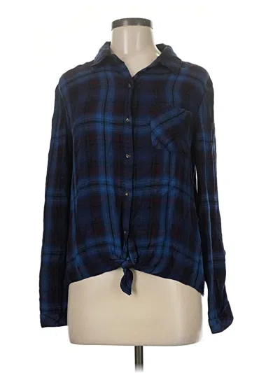 Pre-owned Harper Long Sleeve Button Down Shirt In Blue