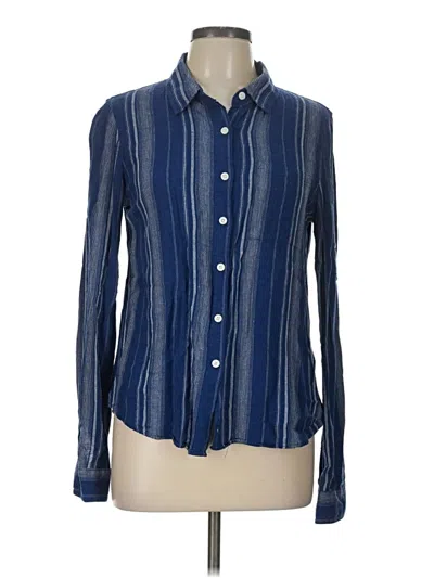 Pre-owned Harper Long Sleeve Button Down Shirt In Blue