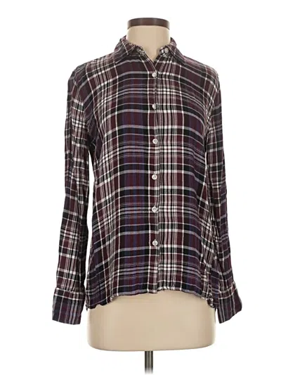 Pre-owned Harper Long Sleeve Button Down Shirt In Burgundy