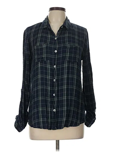 Pre-owned Harper Long Sleeve Button Down Shirt In Green
