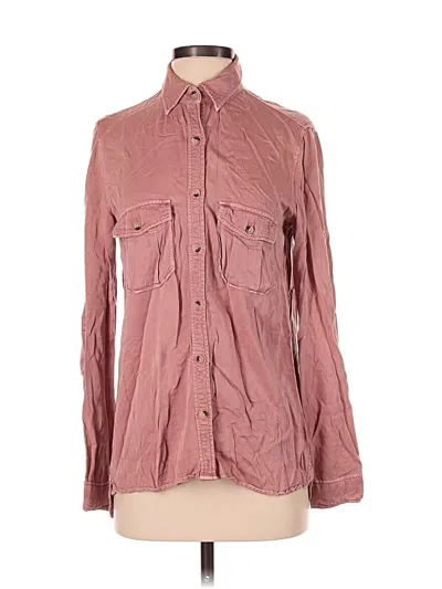 Pre-owned Harper Long Sleeve Button Down Shirt In Pink
