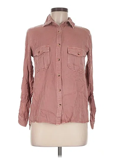 Pre-owned Harper Long Sleeve Button Down Shirt In Pink