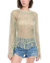 Harper Open Knit Fringe Top