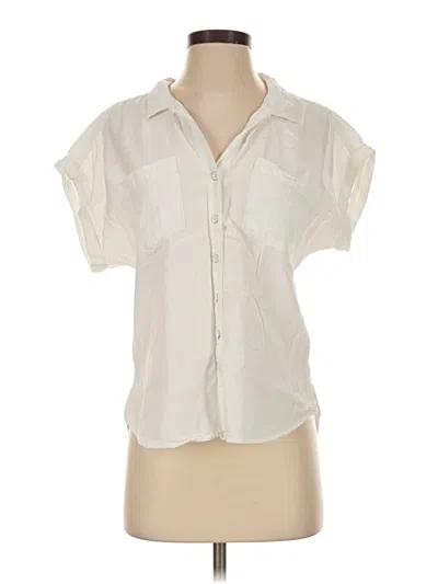 Pre-owned Harper Short Sleeve Blouse In Ivory