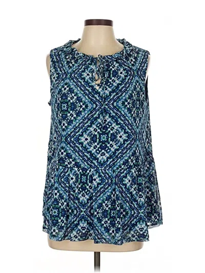 Pre-owned Harper Sleeveless Blouse In Blue