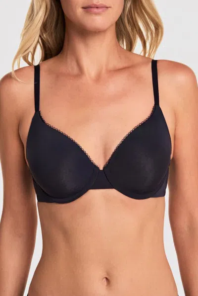 Harper Wilde Base Picot Trim T-shirt Bra In Black