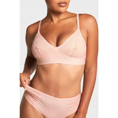 Harper Wilde Bliss Lace Triangle Bralette In Pink