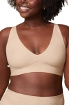 Harper Wilde Bliss Plunge Adjustable Bralette In Neutral