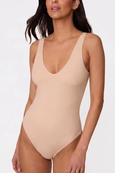 Harper Wilde Bliss Plunge Bodysuit In Neutral