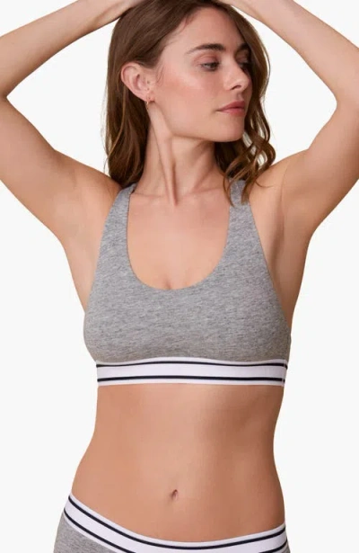 Harper Wilde Cloud Cotton Retro Racerback In Heather Charcoal