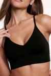 Harper Wilde Cloud Cotton Triangle Bralette In Black