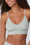Harper Wilde Cloud Cotton Triangle Bralette In Gray
