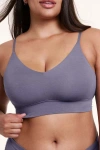 Harper Wilde Cloud Cotton Triangle Bralette In Gray
