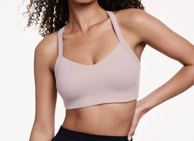 Harper Wilde Whipped Knit V-neck Bralette In Mushroom In Pink