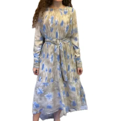 Harriet & Mary A-line Pleated Dress In Taupe In Gray