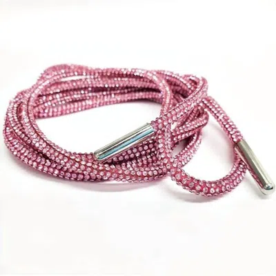 Harris Girls & Co. Women's Rhinestone Shoelaces In Pink