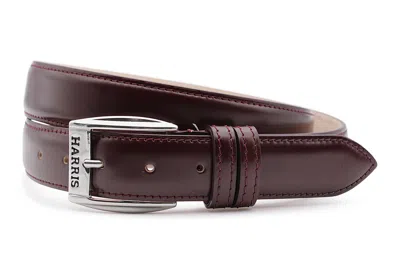 Harris Shoes 1913 Brushed Leather Belt In Bordeaux