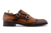 Harris Shoes 1913 Doppia Fibbia Dipinta A Mano In Brown