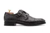 Harris Shoes 1913 Doppia Fibbia In Coccodrillo In Multi