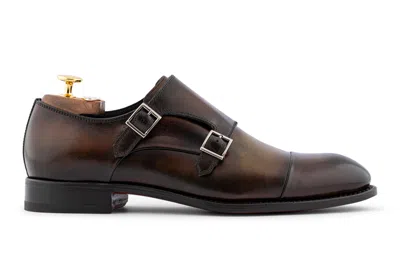 HARRIS SHOES 1913 DOPPIA FIBBIA IN PELLE DIPINTA A MANO