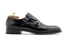 Harris Shoes 1913 Doppia Fibbia In Pelle Spazzolata In Black