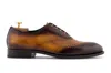 Harris Shoes 1913 Francesina In Pelle Dipinta A Mano In Brown