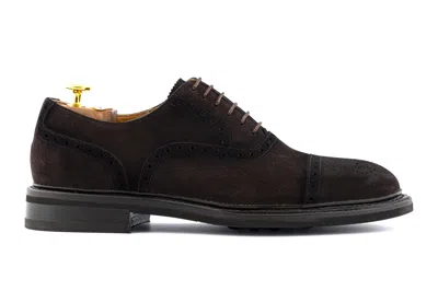 Harris Shoes 1913 Francesina In Pelle Scamosciata Con Suola In Gomma In Brown