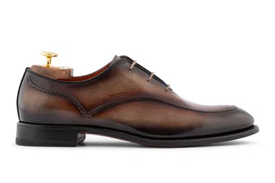 Harris Shoes 1913 Francesina In Pelle Sfumata A Mano In Brown