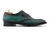 Harris Shoes 1913 Francesina In Pelle Sfumata A Mano In Green