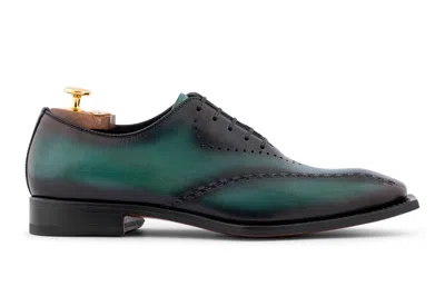 Harris Shoes 1913 Francesina In Pelle Sfumata A Mano In Green