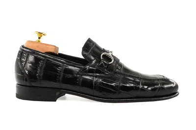 Harris Shoes 1913 Mocassino In Coccodrillo In Black