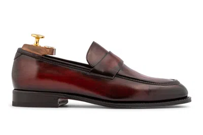 Harris Shoes 1913 Mocassino In Pelle Dipinto A Mano In Brown