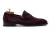Harris Shoes 1913 Mocassino In Pelle Scamosciata Sfumata A Mano In Purple