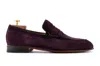 Harris Shoes 1913 Mocassino In Suede Con Passante Imbottito In Purple