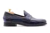 Harris Shoes 1913 Mocassino Stampato Dipinto A Mano In Blue