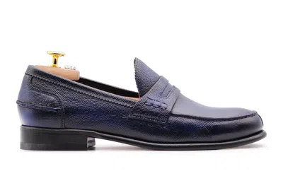 Harris Shoes 1913 Mocassino Stampato Dipinto A Mano In Blue