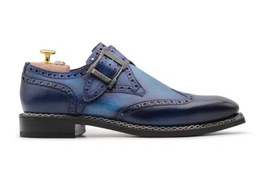 Harris Shoes 1913 Mono Fibbia In Pelle In Blue