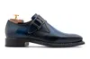 Harris Shoes 1913 Monofibbia Dipinta A Mano Con Lavorazione Norvegese In Blue