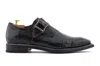 Harris Shoes 1913 Monofibbia In Coccodrillo Dipinta A Mano In Black