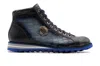 Harris Shoes 1913 Polacchini In Pelle Blu Effetto Coccodrillo E Pitone In Multi