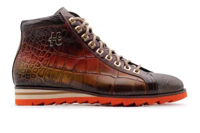 Harris Shoes 1913 Polacchino Effetto Coccodrillo Dipinto A Mano In Multi