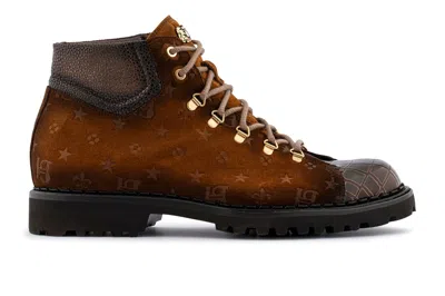 Harris Shoes 1913 Polacchino In Pelle Effetto Coccodrillo In Brown