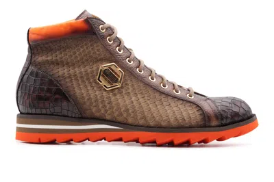 Harris Shoes 1913 Polacchino In Pitone Ed Effetto Coccodrillo In Multi